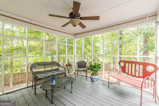 4314 Arbor Bridge Ct, Marietta, GA 30066 - sunroom / solarium featuring ceiling fan