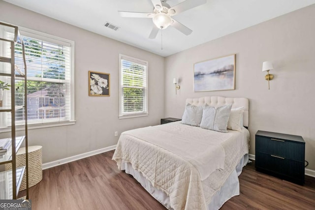 3232 Cates Ave NE, Brookhaven, GA 30319 - bedroom with wood finished floors and ceiling fan