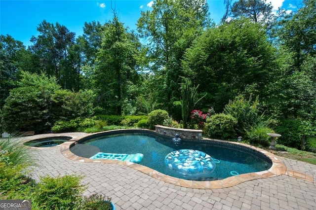 3740 Duckcove Way, Cumming, GA 30041 - view of pool featuring a patio and a pool with connected hot tub