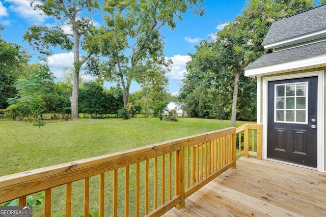245 N Terrell St, Metter, GA 30439 - deck featuring a yard