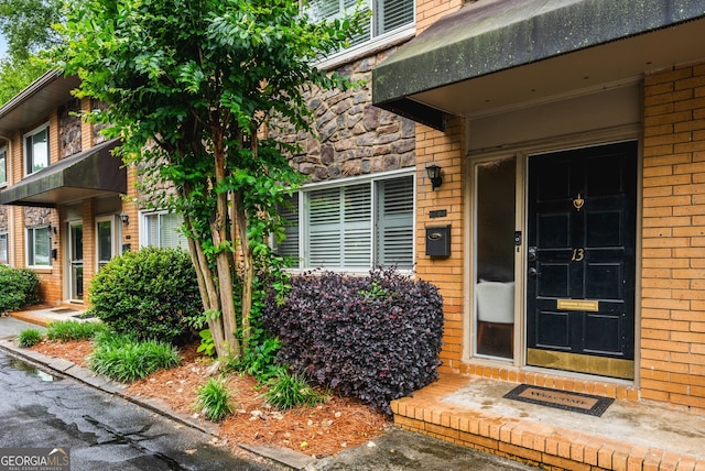 120 Biscayne Dr NW Unit C13, Atlanta, GA 30309 - entrance to property with brick siding and stone siding