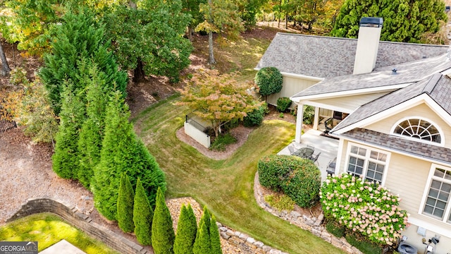 aerial view of property and surrounding area