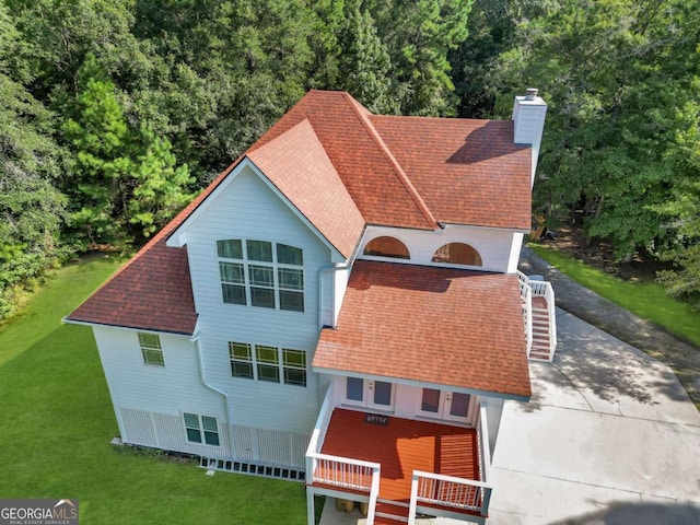 view from above of property