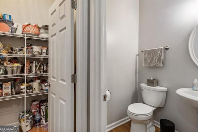 143 Treadstone Ln, Dallas, GA 30132 - half bath with toilet and wood finished floors