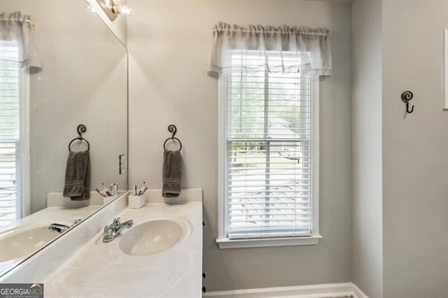 143 Treadstone Ln, Dallas, GA 30132 - bathroom with vanity and baseboards