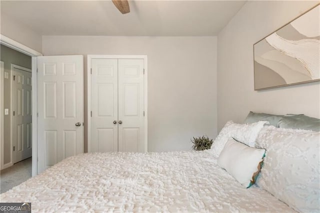 143 Treadstone Ln, Dallas, GA 30132 - bedroom featuring a closet and a ceiling fan