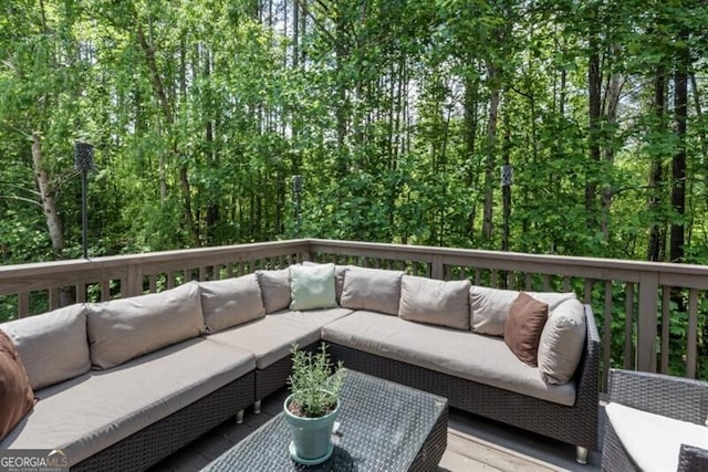 143 Treadstone Ln, Dallas, GA 30132 - wooden terrace featuring an outdoor living space