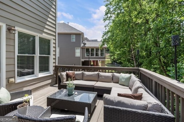 143 Treadstone Ln, Dallas, GA 30132 - deck with an outdoor living space