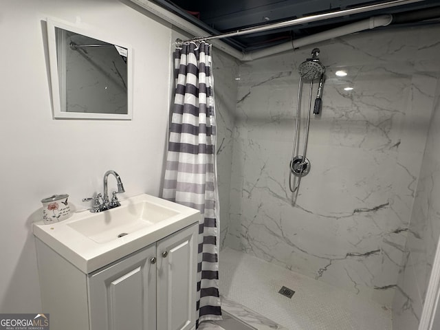 2059 Clearwater Dr SE, Marietta, GA 30067 - bathroom with a stall shower and vanity