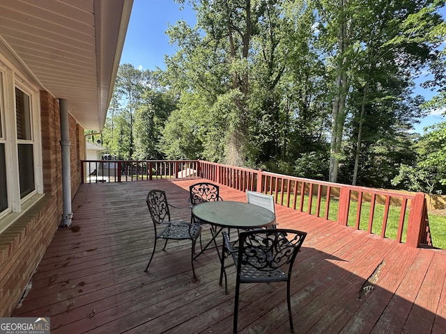 2059 Clearwater Dr SE, Marietta, GA 30067 - wooden terrace with outdoor dining area