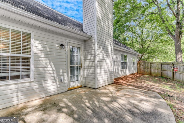 view of patio / terrace with a fenced backyard