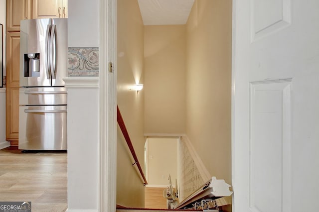 323 Newfield Way, Peachtree City, GA 30269 - stairs featuring wood finished floors