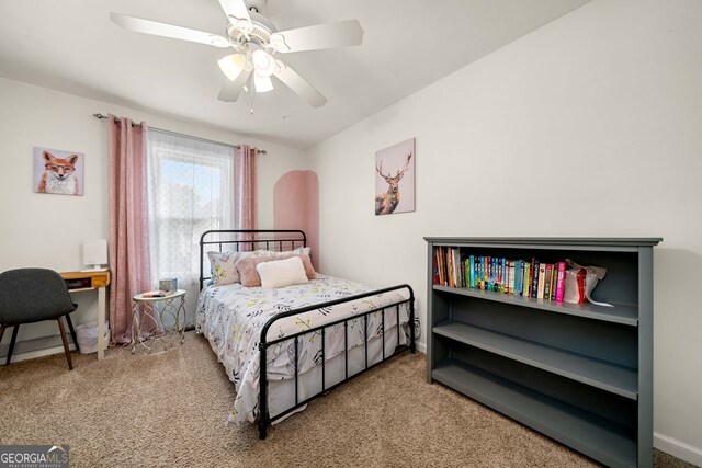 164 Stoneforest Dr, Woodstock, GA 30189 - bedroom with carpet flooring and a ceiling fan