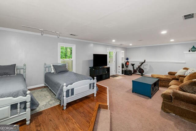 164 Stoneforest Dr, Woodstock, GA 30189 - bedroom with crown molding and recessed lighting
