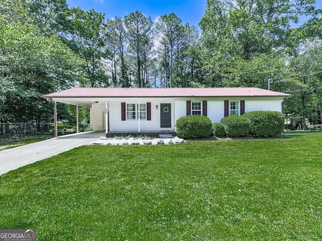 3500 Refuge Rd, Jasper, GA 30143 - single story home with concrete driveway and a carport