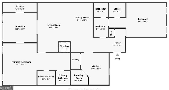 721 Beaufort Cir, Duluth, GA 30096 - view of floor plan / room layout
