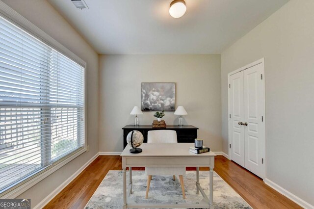 2505 Thackery Ct, Cumming, GA 30041 - office with wood finished floors and baseboards