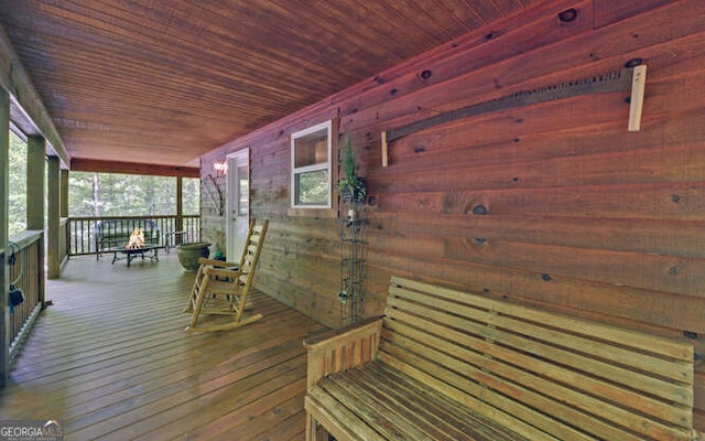 view of wooden deck