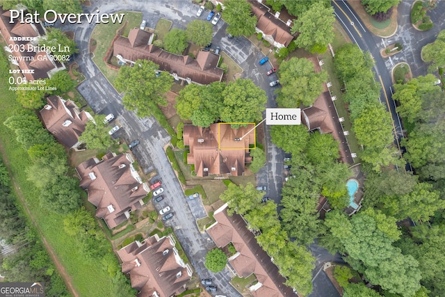 aerial view of property and surrounding area