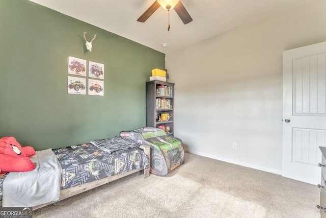 214 Willowbrook Way SE, Calhoun, GA 30701 - bedroom with carpet flooring, baseboards, and a ceiling fan