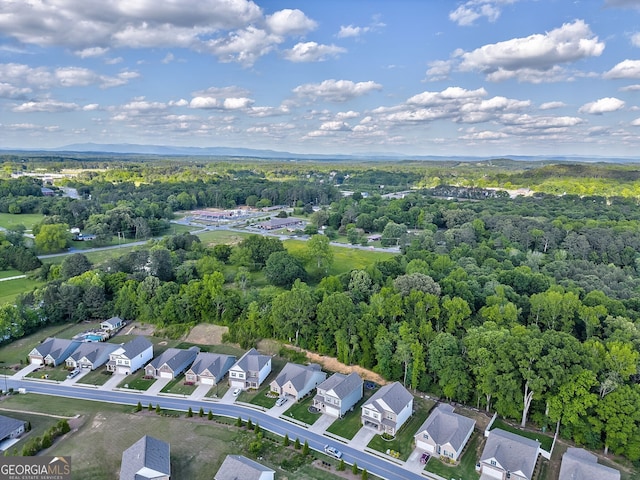 214 Willowbrook Way SE, Calhoun, GA 30701 - aerial view of property and surrounding area with a heavily wooded area and nearby suburban area