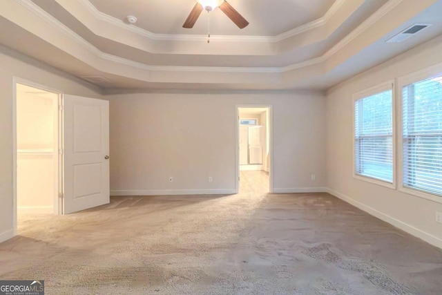 255 Dublin Way, Dallas, GA 30132 - unfurnished bedroom with a tray ceiling, carpet, crown molding, and baseboards
