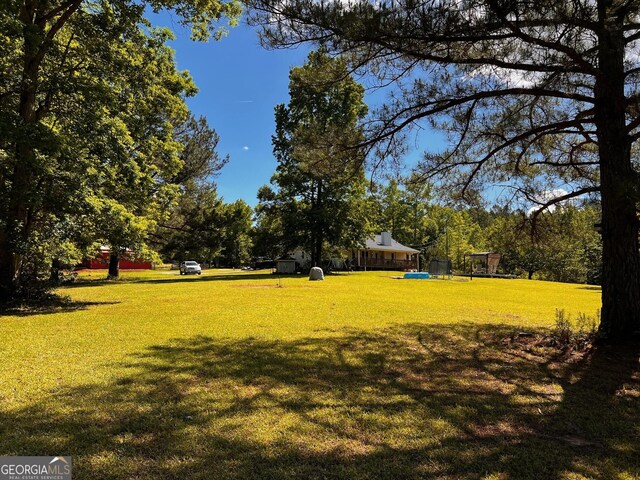 view of grassy yard