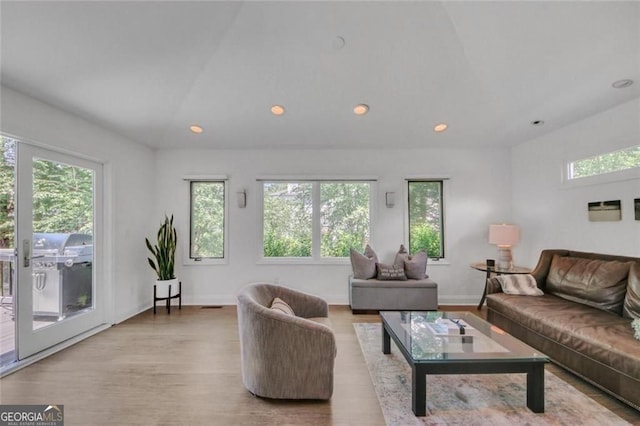 1420 Cortez Ln NE, Atlanta, GA 30319 - living area featuring wood finished floors and recessed lighting