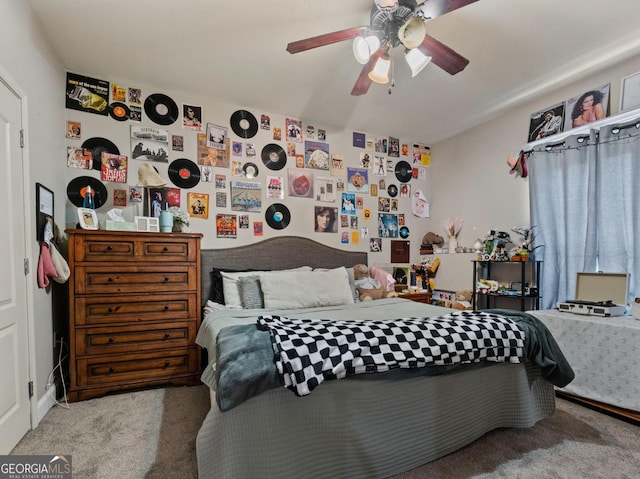 124 Belford Way, Locust Grove, GA 30233 - carpeted bedroom featuring ceiling fan