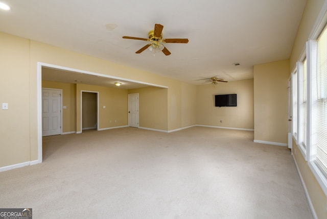 6391 Compass Dr, Flowery Branch, GA 30542 - empty room featuring ceiling fan and light carpet