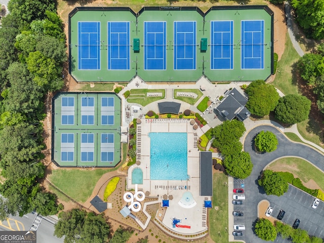 1721 Mulberry Lake Dr, Dacula, GA 30019 - bird's eye view of a pool
