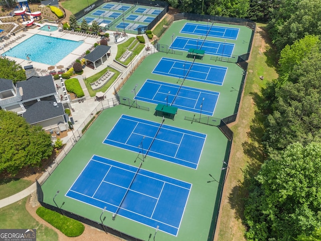 1721 Mulberry Lake Dr, Dacula, GA 30019 - bird's eye view of a pool