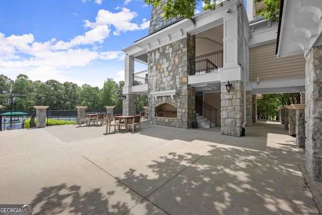 1721 Mulberry Lake Dr, Dacula, GA 30019 - view of patio / terrace with a balcony