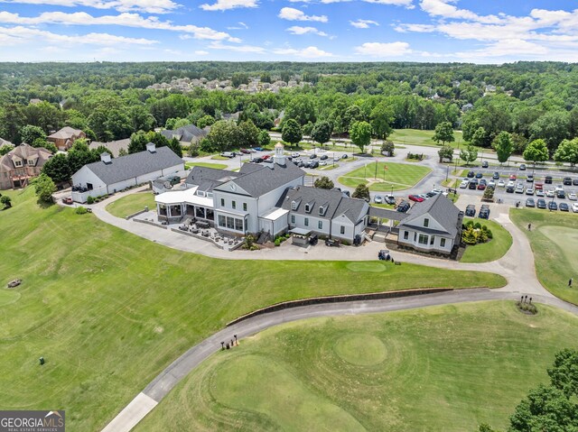 1721 Mulberry Lake Dr, Dacula, GA 30019 - aerial perspective of suburban area featuring a local golf course