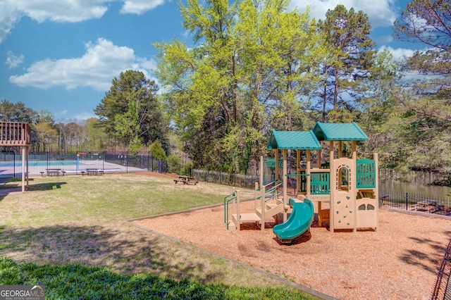 3741 Windhurst Dr SW, Lilburn, GA 30047 - community playground with a community pool and view of scattered trees