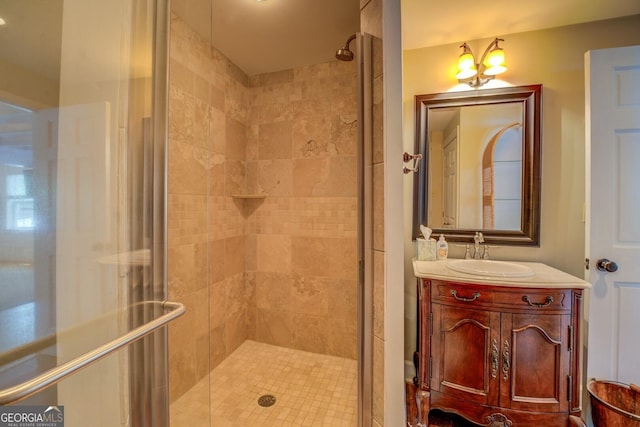 22 Waters Bridge Cir, Covington, GA 30014 - bathroom featuring a stall shower and vanity