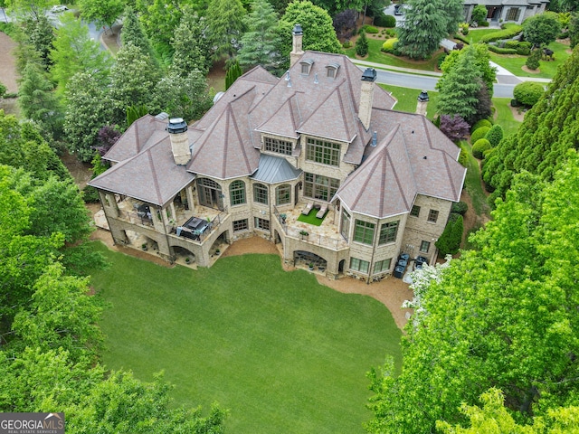 view from above of property
