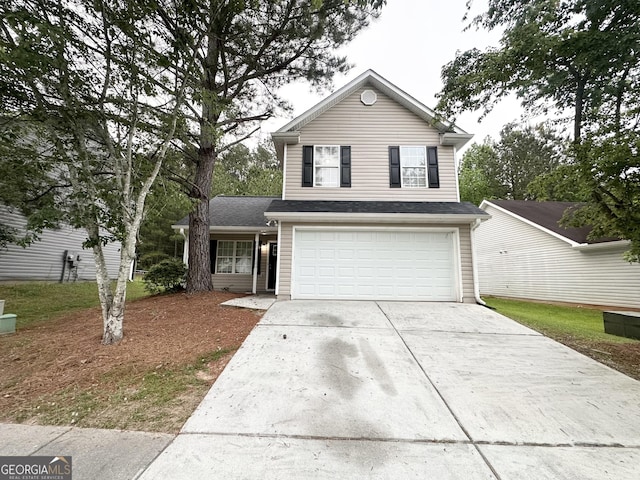 9151 Jefferson Village Dr SW, Covington, GA 30014 - traditional-style home with an attached garage and driveway
