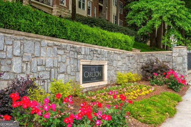 view of community sign