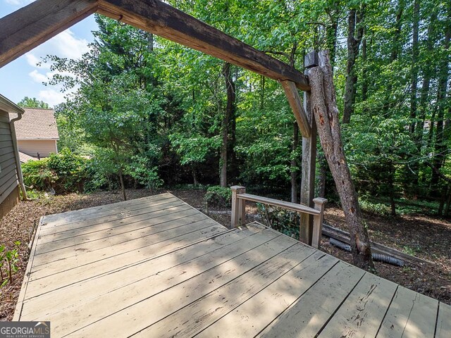 view of wooden deck
