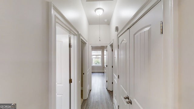 900 Ellesmere Pt, Mcdonough, GA 30253 - hallway with light wood-type flooring and attic access
