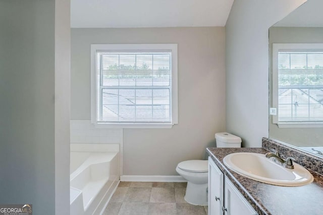 4889 Hidden Creek Pl, Decatur, GA 30035 - full bathroom featuring vanity, a bath, and tile patterned floors