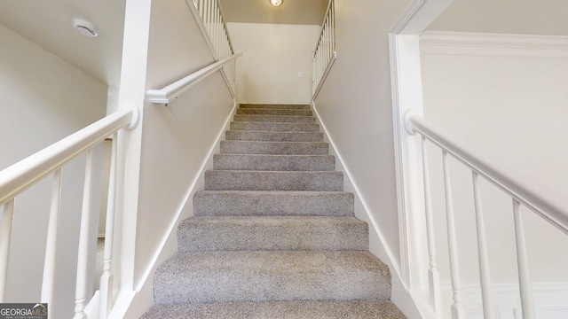 4912 Lightwood Ct NW, Acworth, GA 30102 - stairway featuring carpet floors