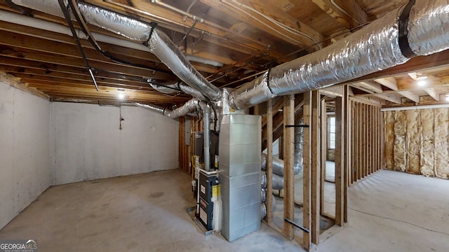 4912 Lightwood Ct NW, Acworth, GA 30102 - below grade area featuring heating unit