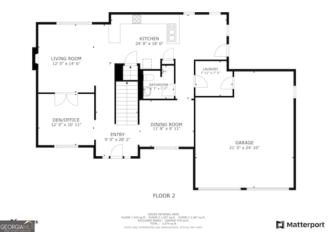 4912 Lightwood Ct NW, Acworth, GA 30102 - home floor plan