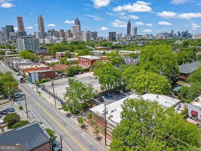 aerial view of a skyline view