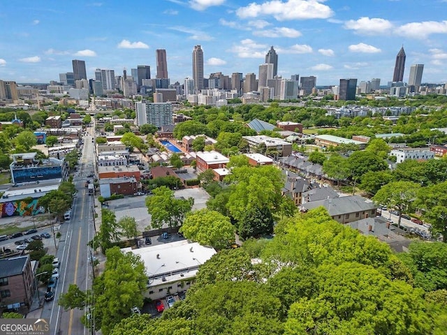 aerial view of a skyline view