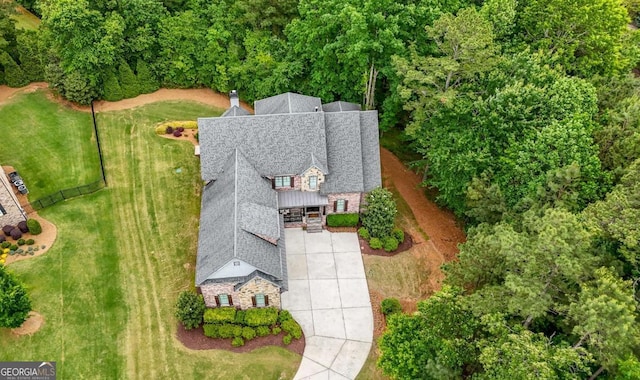 view from above of property