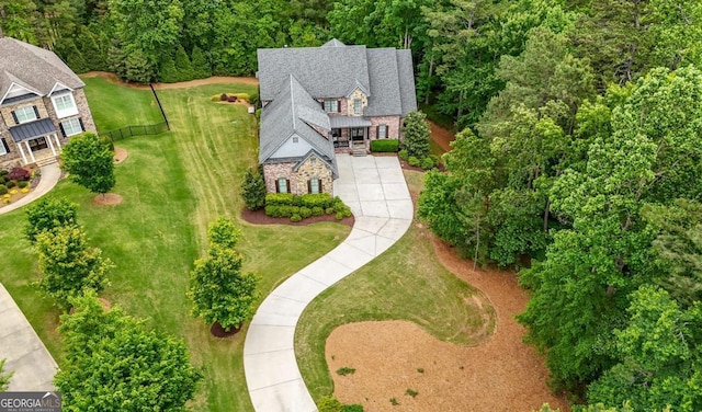 aerial view of property and surrounding area