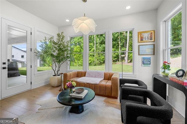 sunroom / solarium with french doors